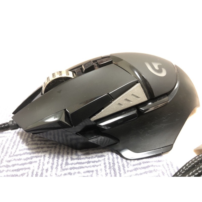 【二手商品】羅技 G502 電競滑鼠 黑色版 (自訂巨集、RGB、砝碼配重)