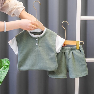 【平價童裝】韓風童裝 可愛 新生兒 寶寶套裝 男幼童套裝 網狀 薄款 透氣 寶寶短袖套裝 兒童短袖套裝