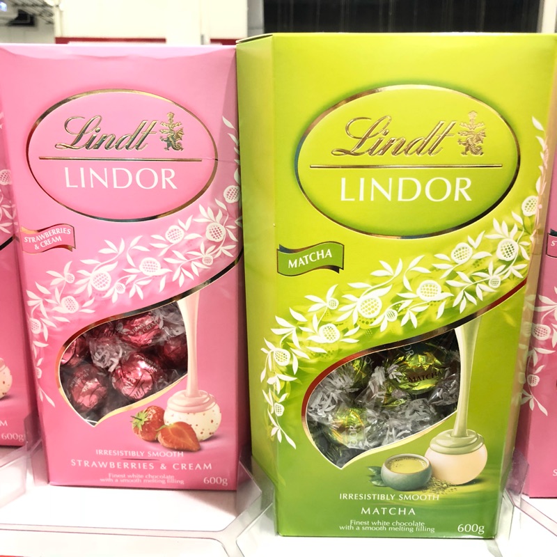 現貨 瑞士蓮 LINDOR 草莓牛奶&amp;抹茶 巧克力 600g Costco代購