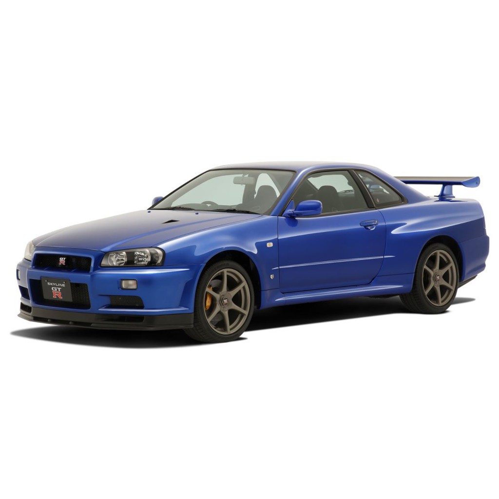 8月 玩具柑仔店 Aoshima 青島1 32 11 A Nissan 日產r34 Skyline Gt R 亮鋼藍 蝦皮購物