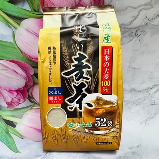 ^大貨台日韓^ 日本 上田玄米茶屋 熱風焙煎 香醇麥茶 52袋入 國產大麥使用 冷泡 熱泡