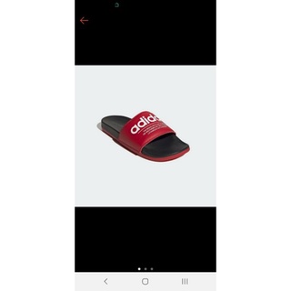 全新 紅黑 adidas uk8 26.5cm 拖鞋 軟底 愛迪達 三葉草 y3