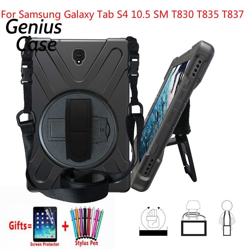 【 Gc 】三星 Galaxy Tab S4 10.5 '' T830 T835 T837 平板電腦支架蓋手帶頸帶 10