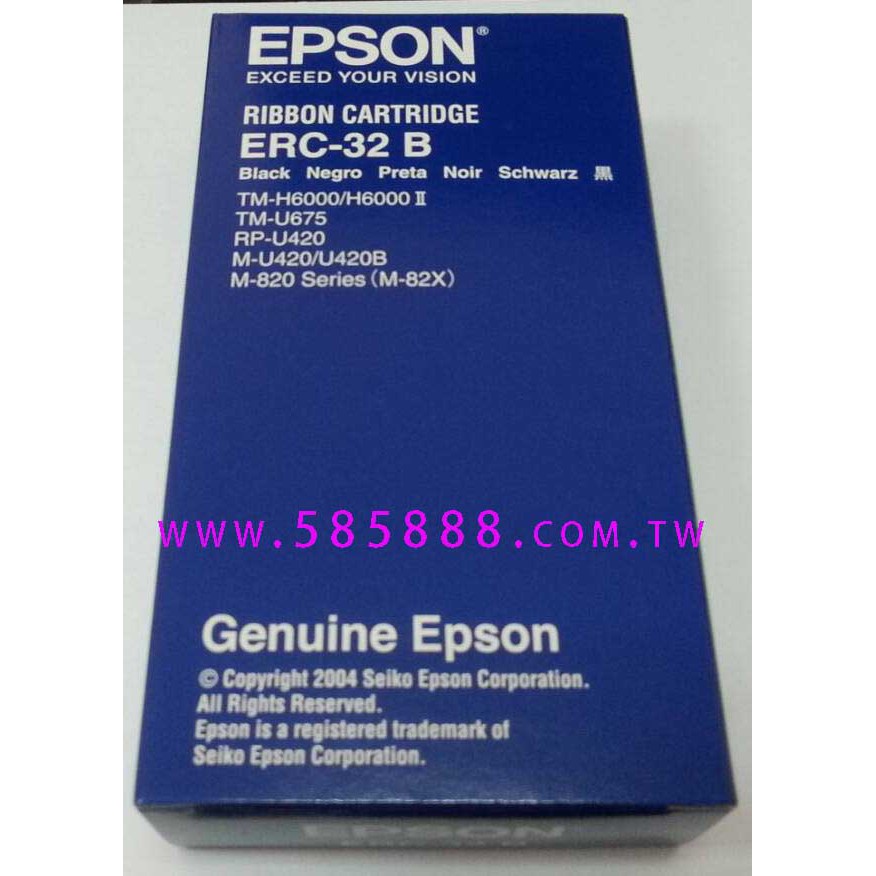 EPSON  ERC 32 ERC-32 B ERC-32 原廠色帶(10支)