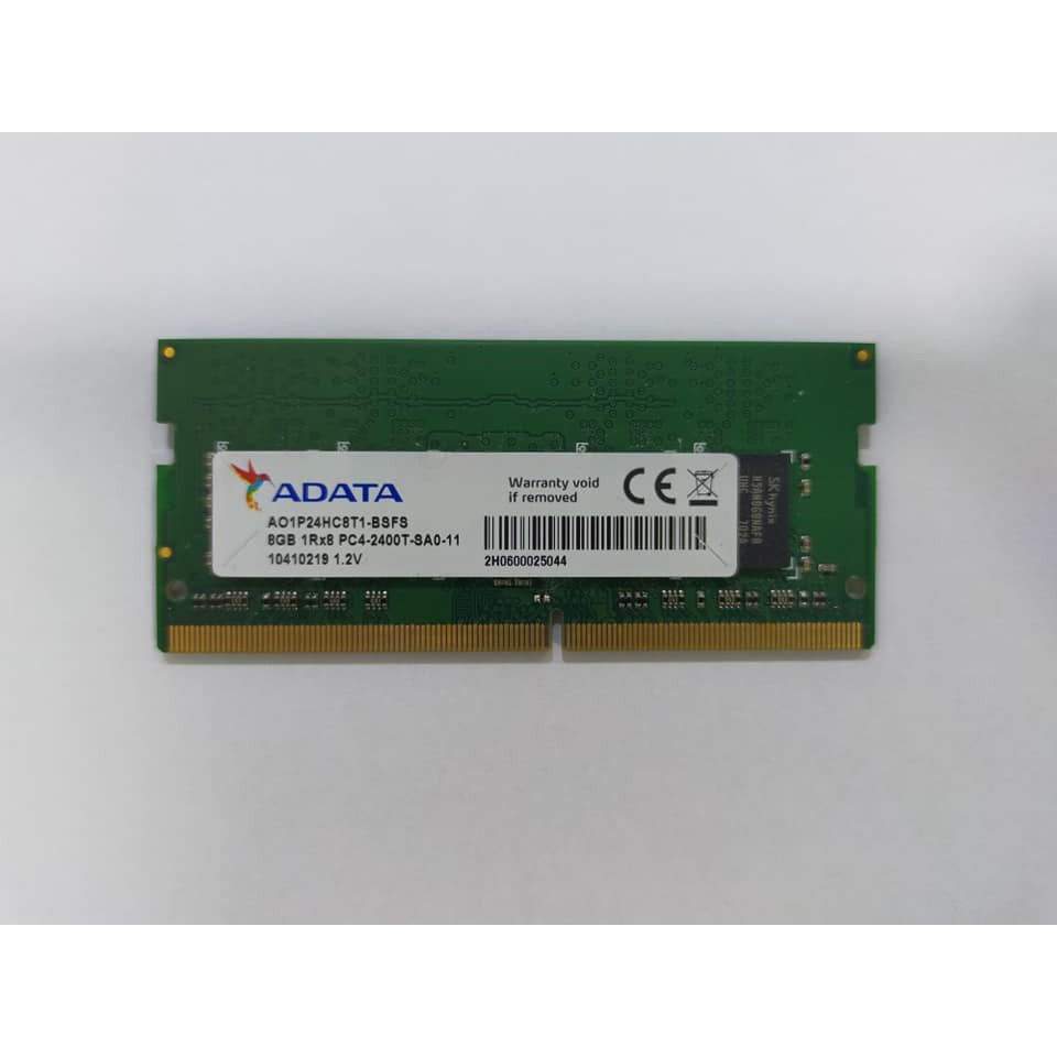 ADATA 威剛 8GB 1Rx8 PC4-2400T DDR4 NB 筆電用 記憶體 (二手良品)