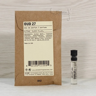 Le Labo 烏木27 Oud 27 中性淡香精 0.75ml 沾式 試管香水 全新