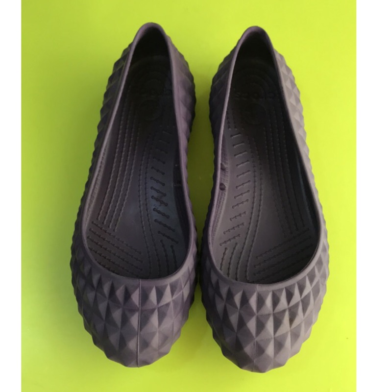 正品Crocs W7 紫色平底鞋