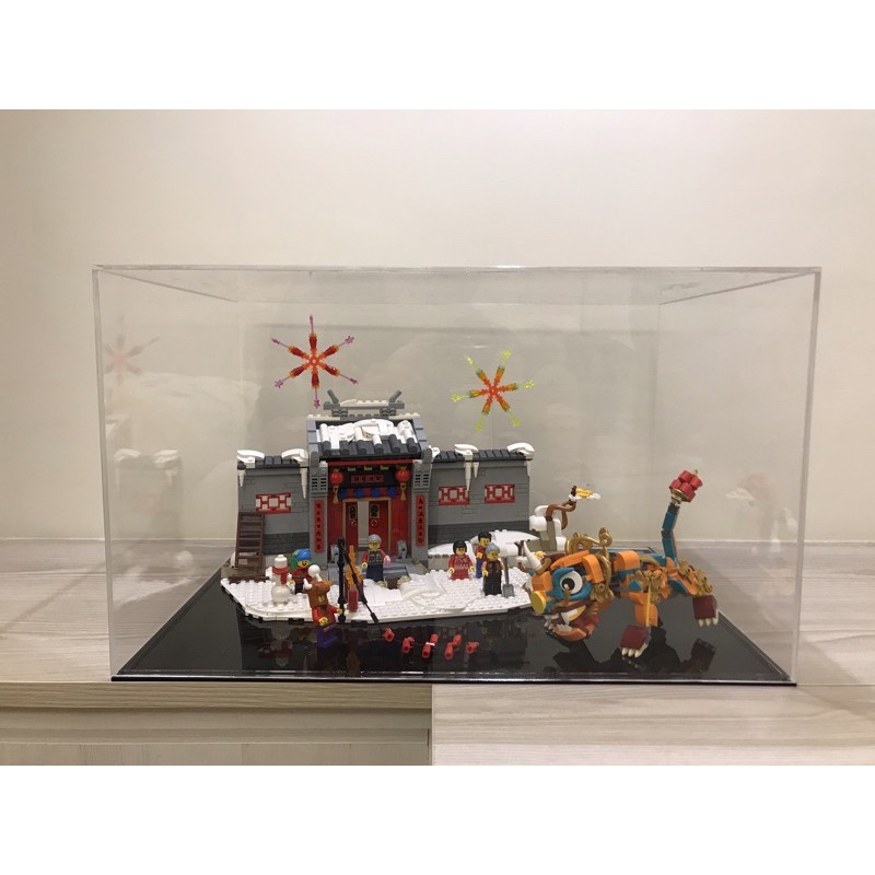 《LEGO 樂高 客製化展示盒》80106 新春年獸 專用 客製化壓克力展示盒。桃園、中壢可面交。