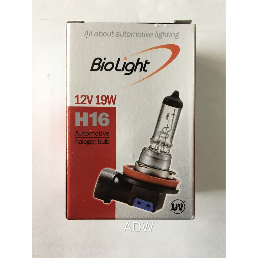 韓國BIOLIGHT H16 12V 19W 汽車石英燈泡 E1