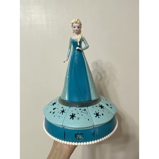迪士尼Disney 公主 音樂玩具 冰雪奇緣 Elsa 旋轉音樂盒 FROZEN ELSA 投影燈 音樂投影燈 盒子有在
