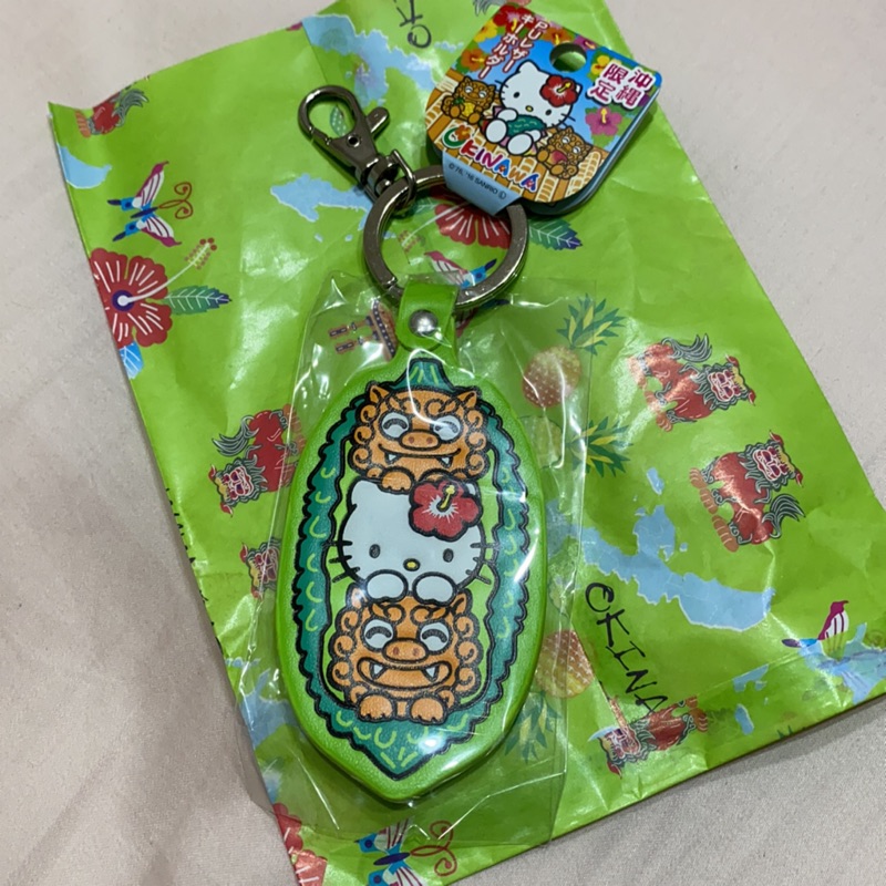 Hello Kitty皮革鑰匙圈（沖繩限定-風獅爺&amp;山苦瓜）