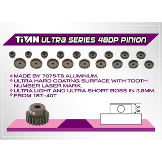 上手遙控模型 泰德 (TITAN) 電房車馬達齒輪 48p 18T~40T(54018U)