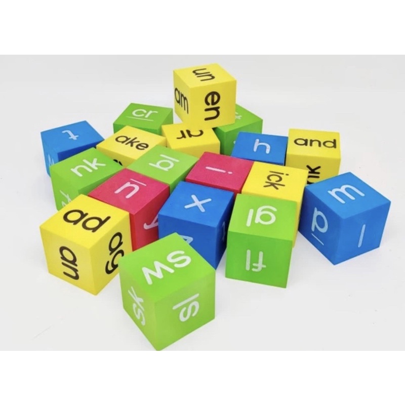 phonics Blocks英文拼音骰子（共計18個骰子）拼音骰子 英文骰子 英文教具 拼音教材