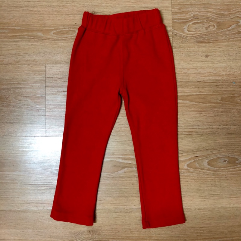 ［清衣櫃隨便賣］二手女童 紅色棉質長褲（110公分）保留給bijen223
