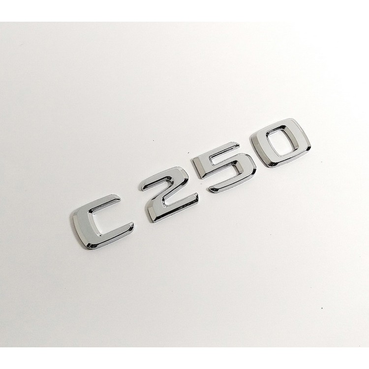 【JR 佳睿精品】16-UP Benz W205 C250 新款 電鍍銀 字貼 字體 後廂字標 平面 23mm