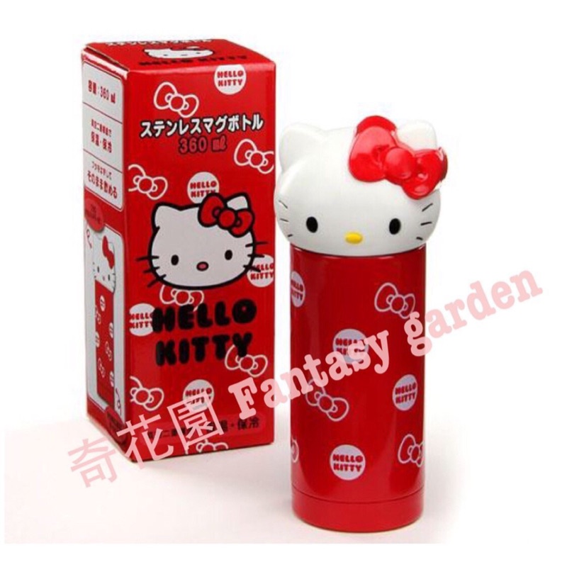 奇花園。日本三麗歐Hello kitty凱蒂貓超可愛紅色大頭造型保溫瓶 隨手杯 保冷瓶 隨行杯 保溫杯