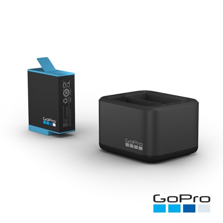 【公司貨】Gopro 原廠雙電池充電器 + 電池 適用HERO9、HERO10 Black