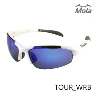 MOLA SPORTS摩拉兒童8-12歲運動太陽眼鏡 多層彩色鍍膜鏡片 UV400 男女可戴跑步自行車Tour-wrb
