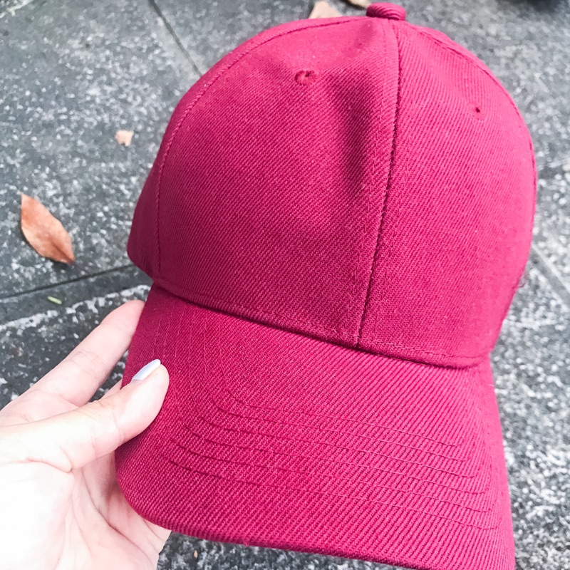 棒球帽子（全新未帶過）老帽 酒紅色
