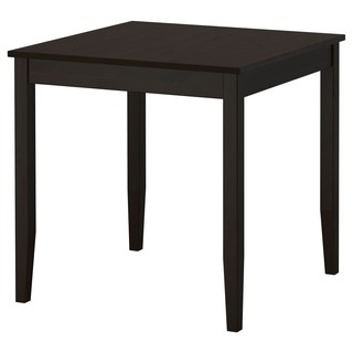 絕版品/北歐LOFT風格IKEA宜家LERHAMN實木餐桌工作桌/實心松木/74x74/黑棕色/二手八成新/特$1680