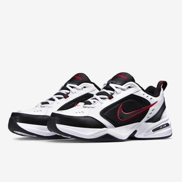 NIKE Air Monarch IV 男款 白黑紅 訓練鞋 運動 支撐緩震 415445101 Sneakers542