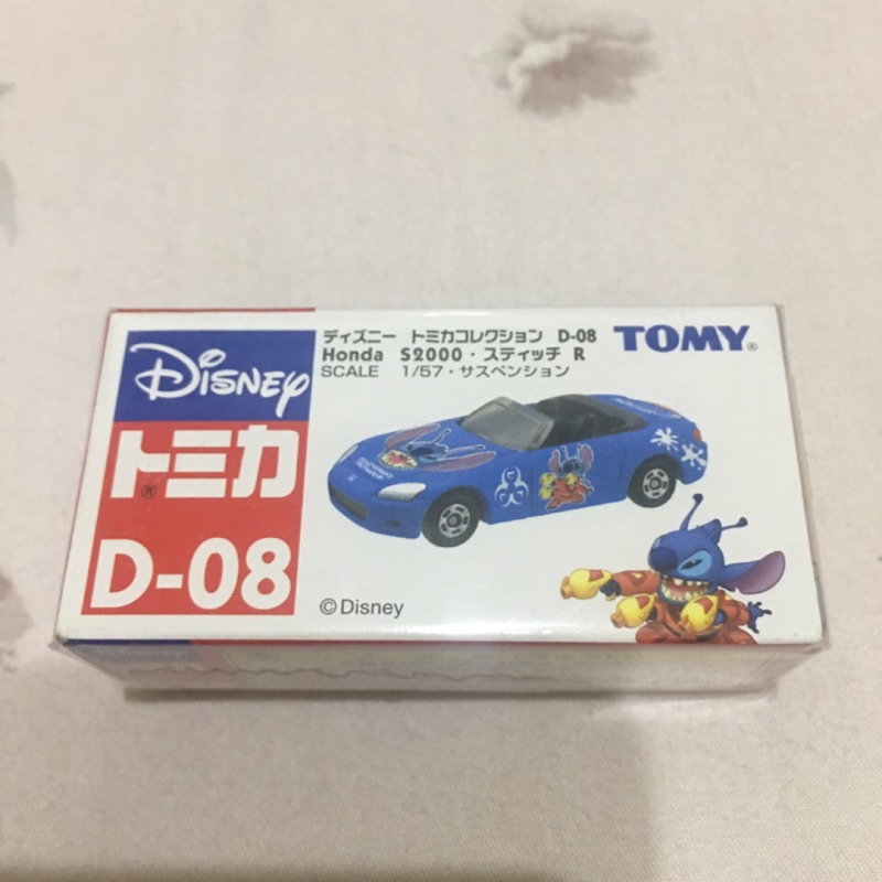 藍標TOMICA Tomy D-08 日版史迪奇星際寶貝迪士尼敞蓬車