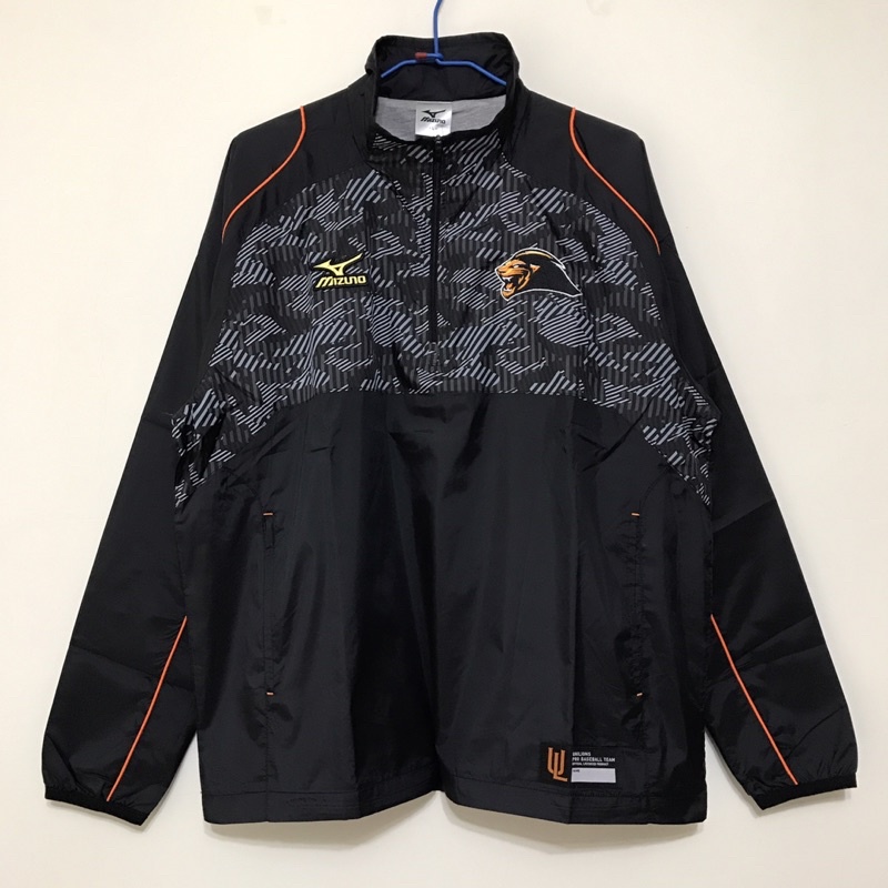 統一獅 美津濃 金標 球員版實戰 薄風衣外套 訓練外套 夾克 L號（胸寬61、衣長68）100%全新