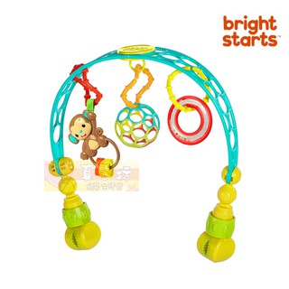 OBall 洞動歡樂動物嬰兒車/床夾玩具組 - Kids II 公司貨/小猴子