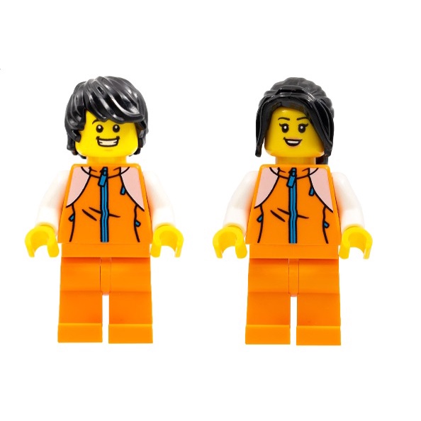 【台中翔智積木】LEGO 樂高 80108 橘色運動服 情侶 合售