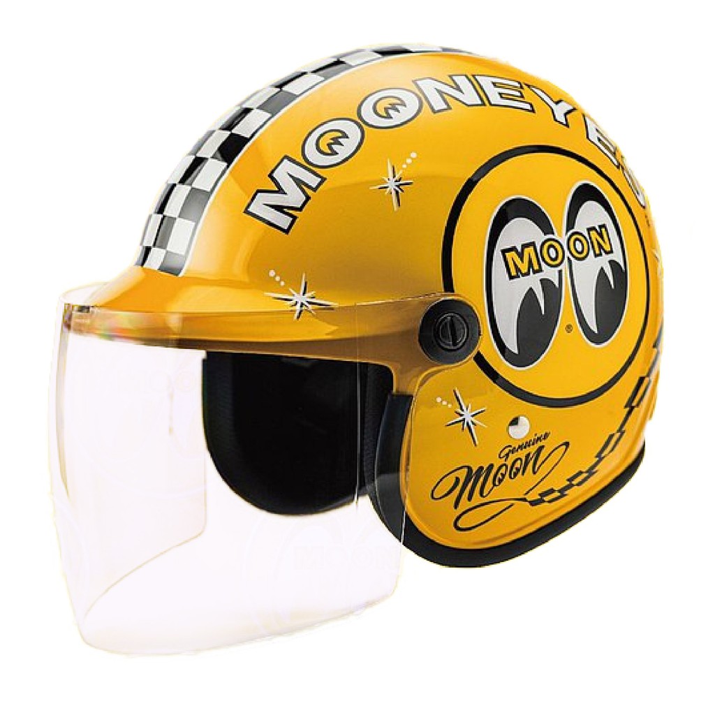 [安信騎士]MOONEYES X GALLOP Kids helmets 聯名款 童帽 黃色 半罩 安全帽 台灣製造