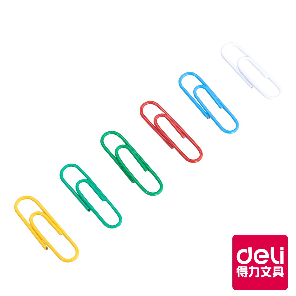 【Deli得力】 彩色迴紋針29mm/100支(E0024) 台灣發貨