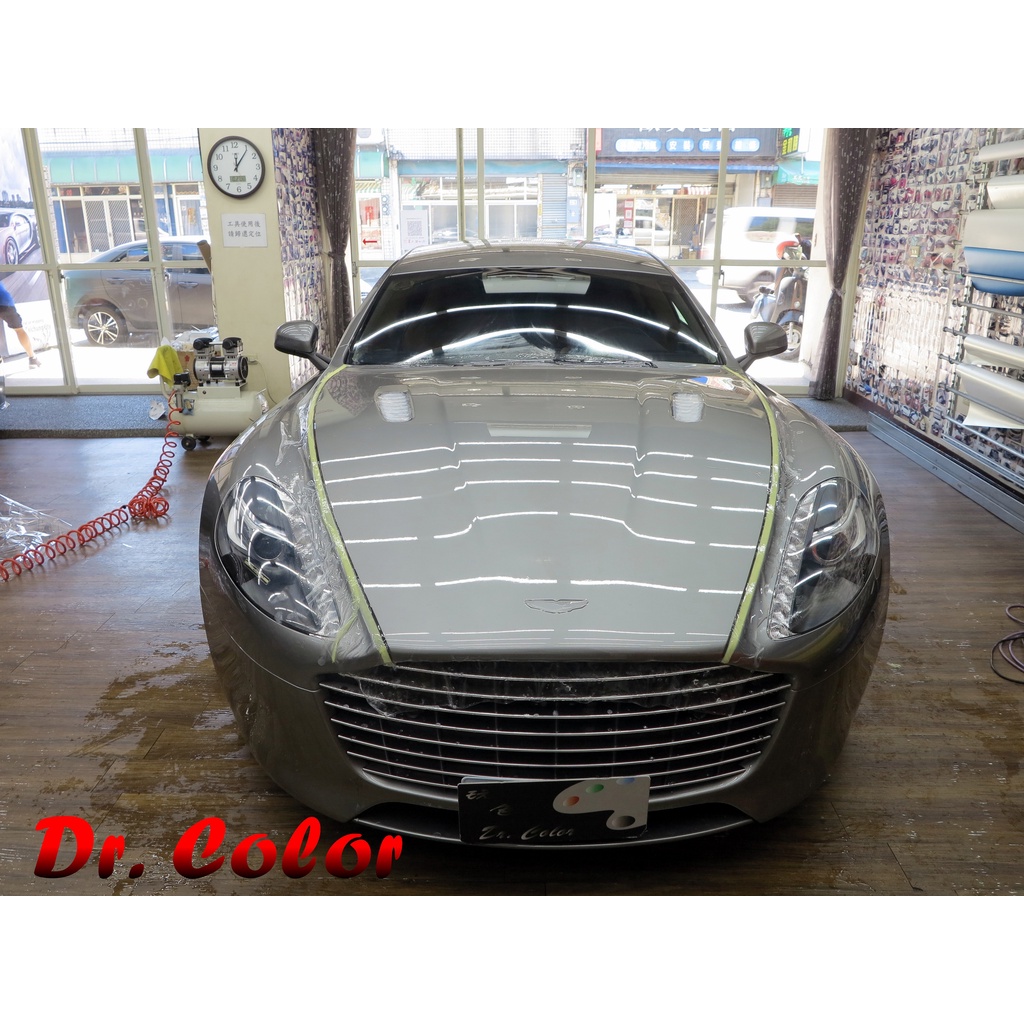 Dr. Color 玩色專業汽車包膜 Aston Martin Rapide S 細紋自體修復犀牛皮_引擎蓋/前葉子板