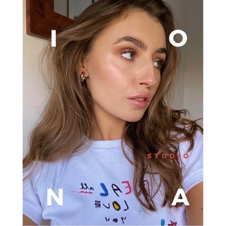 IONA 【現貨⚡️隔日到貨】實拍加州女孩baby tee童趣塗鴉短款上衣
