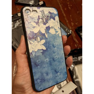 藍 碎花 iphone6 iphone7 plus 黑邊磨砂 軟殼 手機殼 手機套