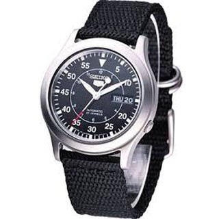 全新原廠正品 SEIKO 日本製造MIJ 軍用休閒帆布機械錶 SNKH63J2