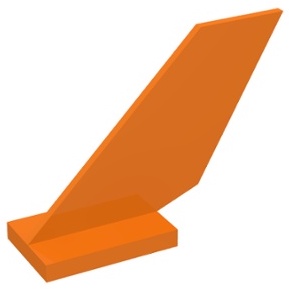 樂高 LEGO 橘色 機翼 尾翼 刀 飛機 配件 零件 6239 6371717 Orange Tail Shuttle