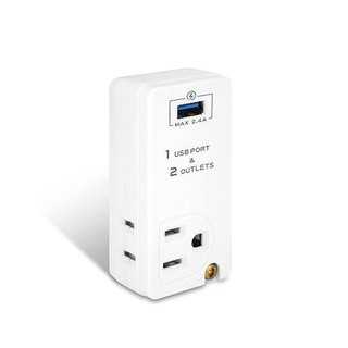 聖岡科技Dr.AV TNT-62U 1USB+2插 壁插 分接插座 2.4A(快充 3轉2 新安規) 現貨 廠商直送
