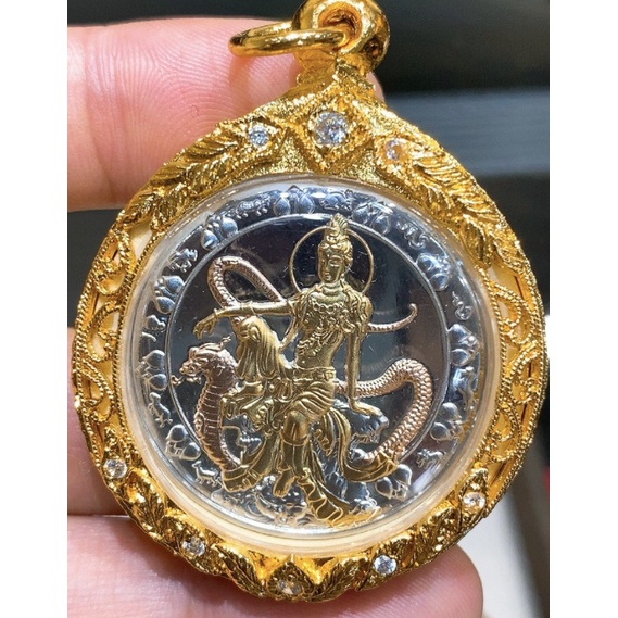 瓦瑪哈踏寺 龍婆龍耐 2550 義大利鑄幣超美 “三色金” 鏡面 小模 澤度金