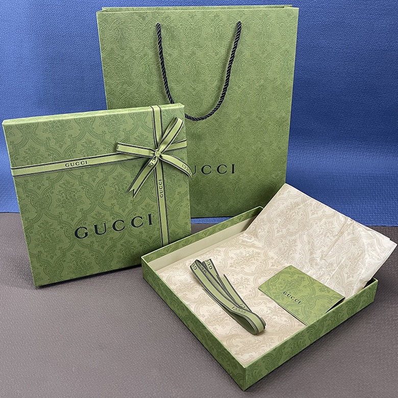 現貨速發 Gucci古奇 古馳包裝盒圍巾包包盒子皮帶綠色禮品盒手提袋包裝禮盒 蝦皮購物