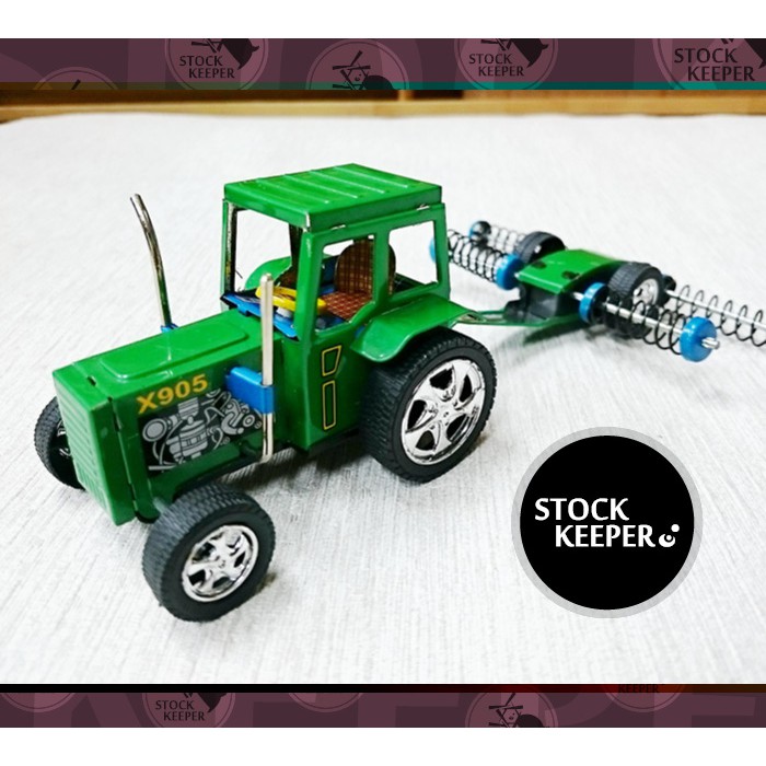 ◀倉庫掌門人▶農機具模型 滑行車 耕地 拖拉車 犁地車 鐵皮玩具 場景擺設