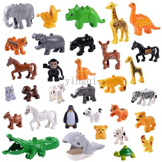 大顆粒動物配件散裝海洋動物園恐龍益智玩具