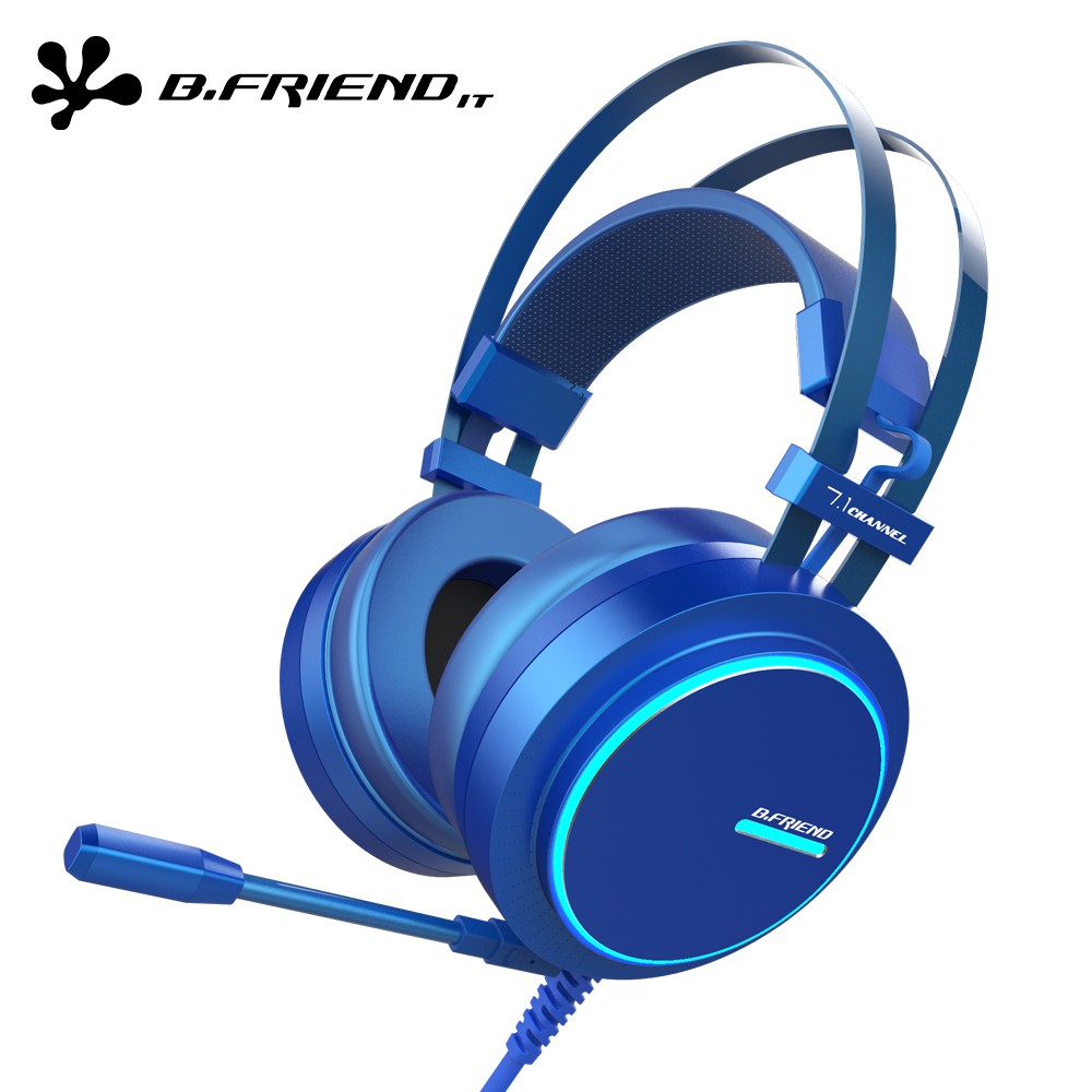 B.Friend CH4 電競耳機(藍極光)