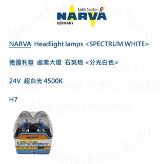 NARVA 德國利華 卡車 鹵素 大燈【超白光】4500K 24V H7 燈泡 石英砲