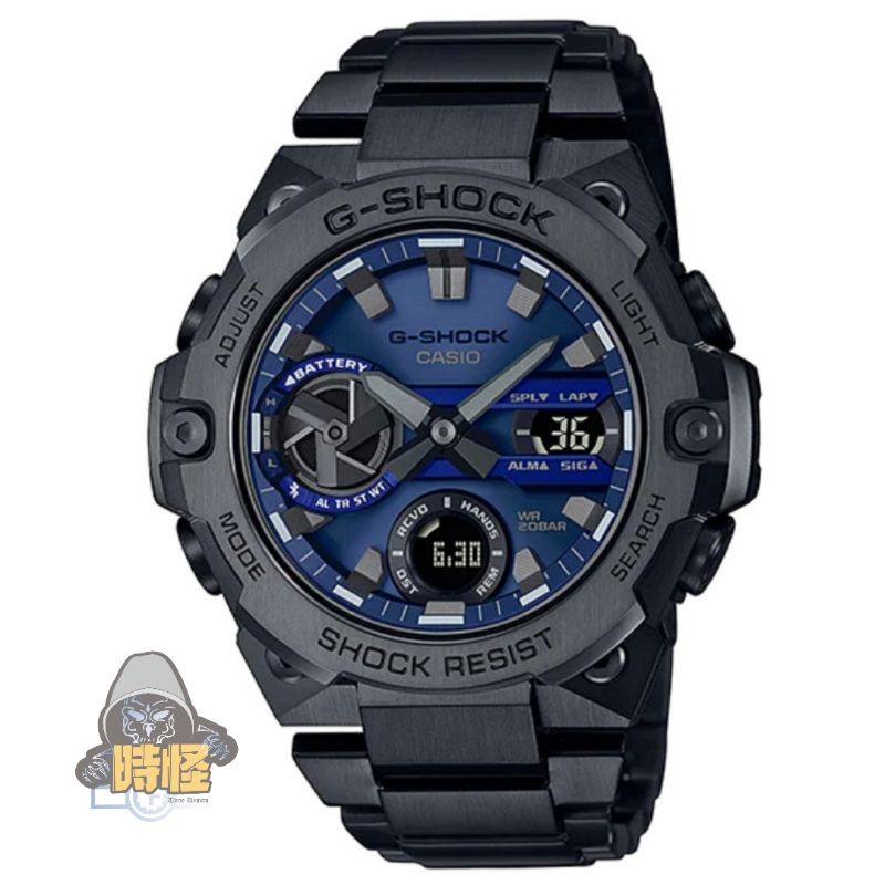 【CASIO】台灣卡西歐公司貨 G-SHOCK G-STEEL 藍芽連線 太陽能運動錶(GST-B400BD-1A2)