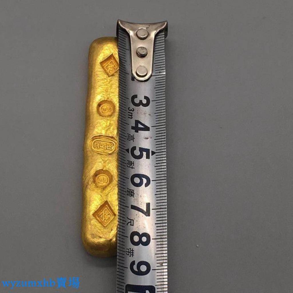 速遞古玩雜項鎏金金錠古代金條小黃魚足赤金條利昌金鋪金條小金錠 蝦皮購物