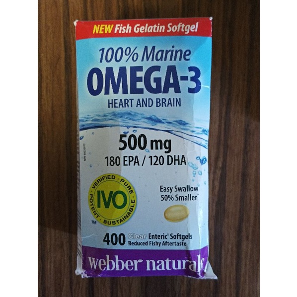 現貨 兩件以上有優惠 加拿大 webber naturals 魚油 OMEGA-3 500mg 400顆 小顆粒 好吞嚥