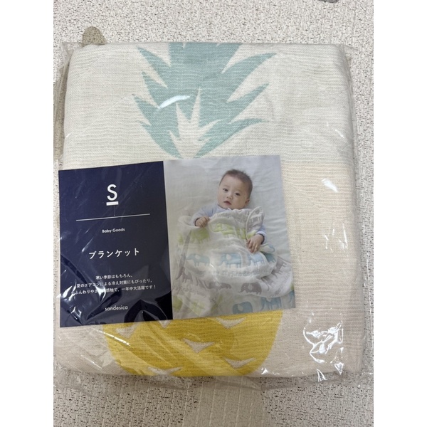 日本製 Sandesica 6層紗 嬰兒被 鳳梨圖45*65cm