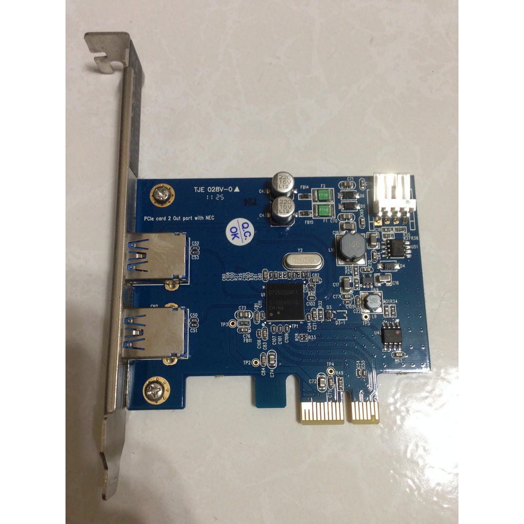 PCI-e USB3.0擴充卡2埠(NEC USB3.0控制晶片)