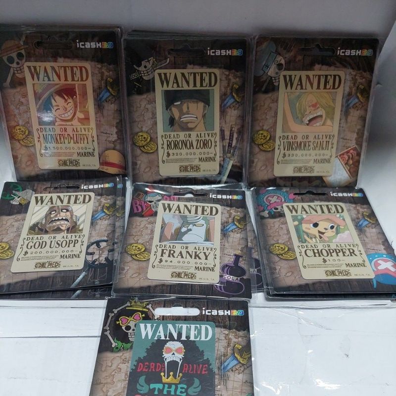 7-11 航海王 懸賞圖 魯夫 索隆 香吉士 騙人布 佛朗基 喬巴 布魯克 iCASH 2.0 限量