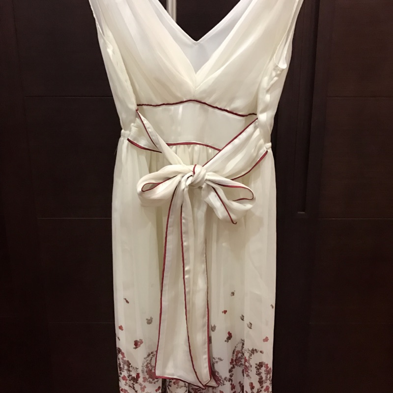 日本lest rose 白色花花洋裝